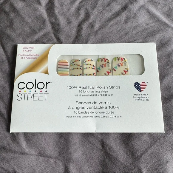 *Retired* Color Street: UnstoppABLE | Awareness Set Hearts Ribbons White Rainbow - Picture 3 of 10